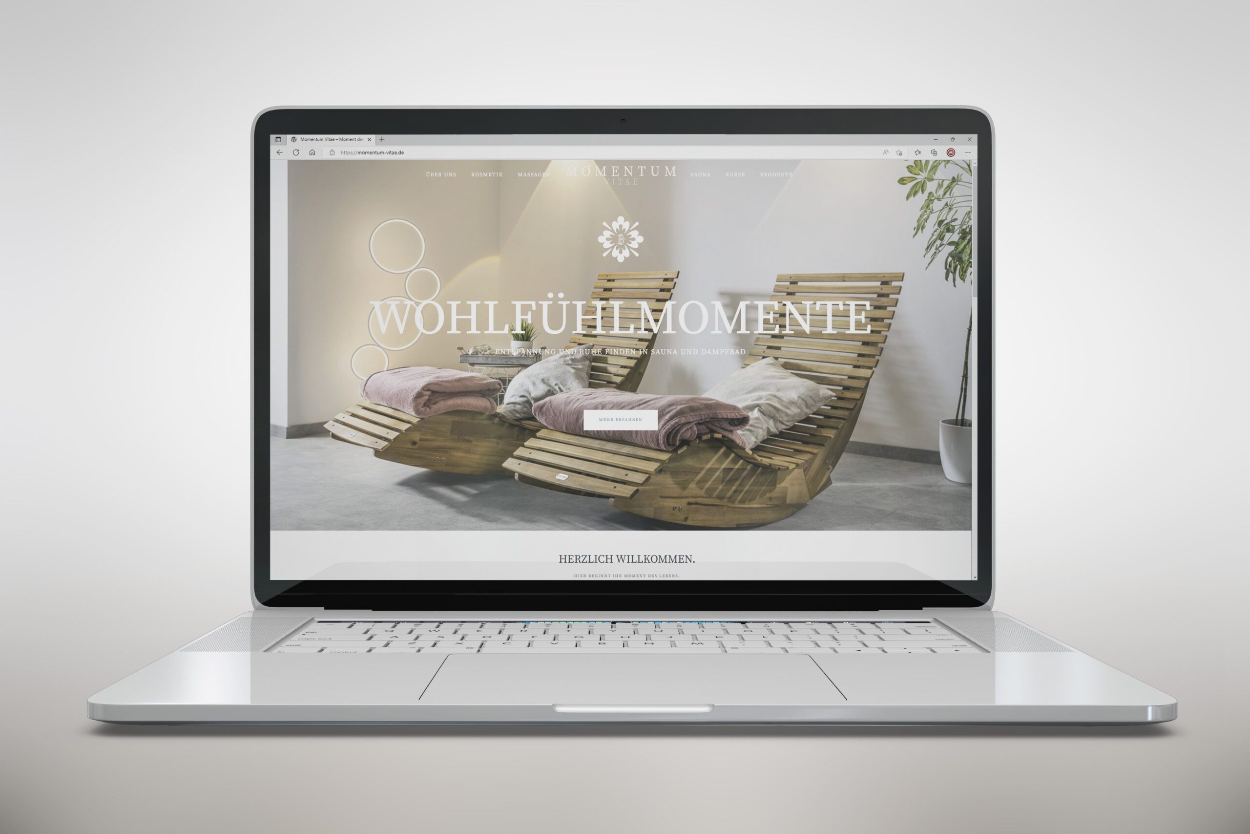 Momentum Vitae | Website, Startseite